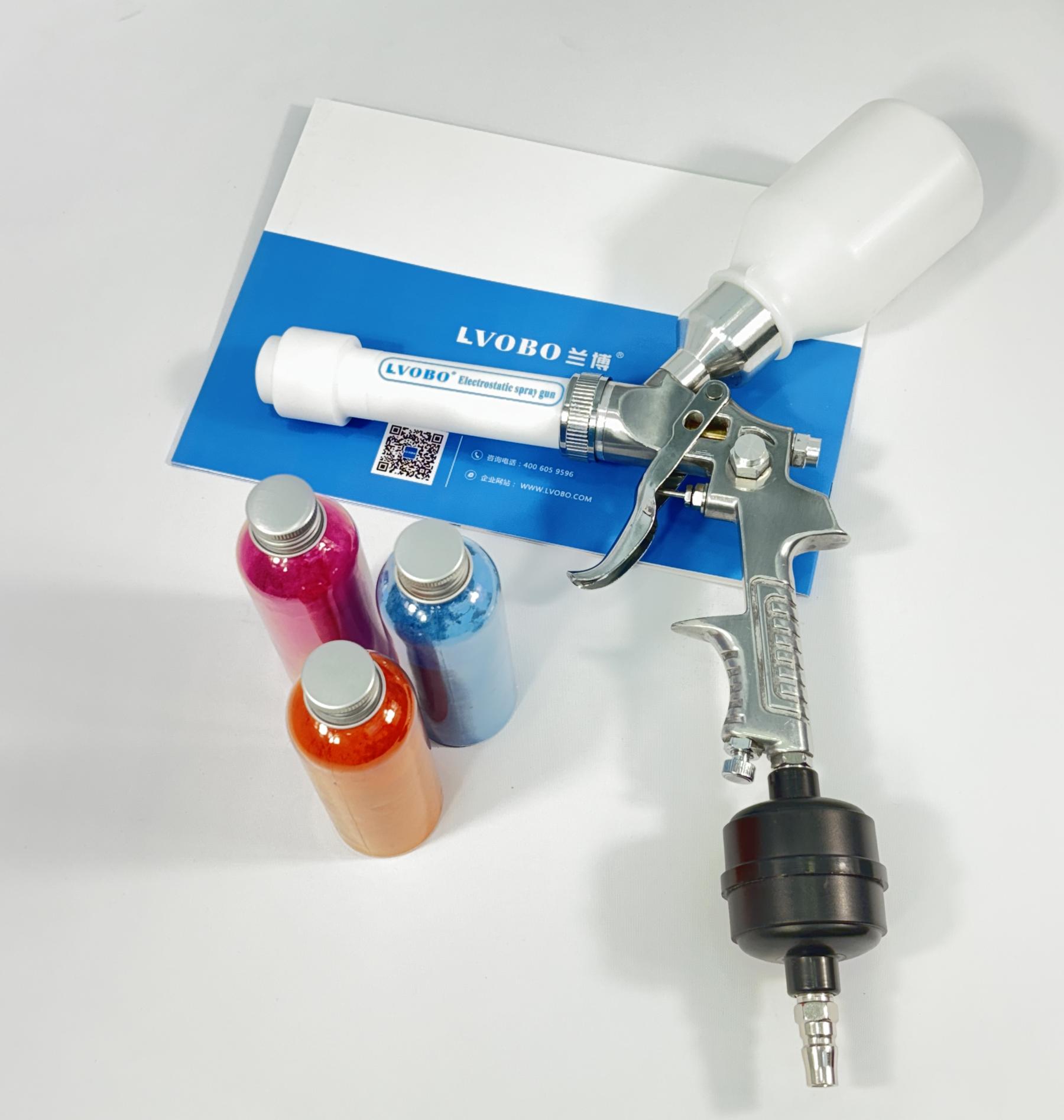 Powder friction static spray gun Powder friction static spray gun