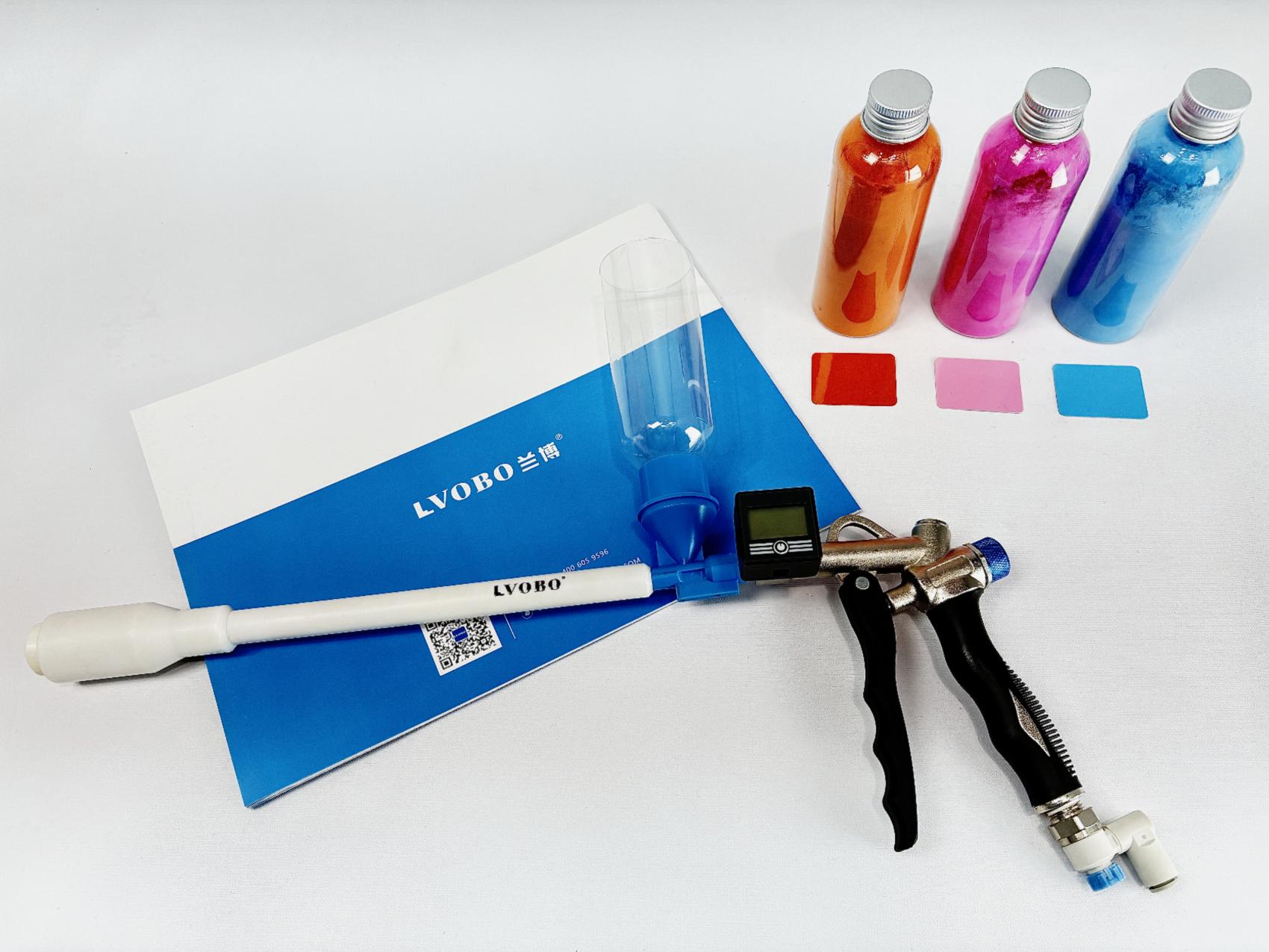Thermosetting powder friction electrostatic spray gun