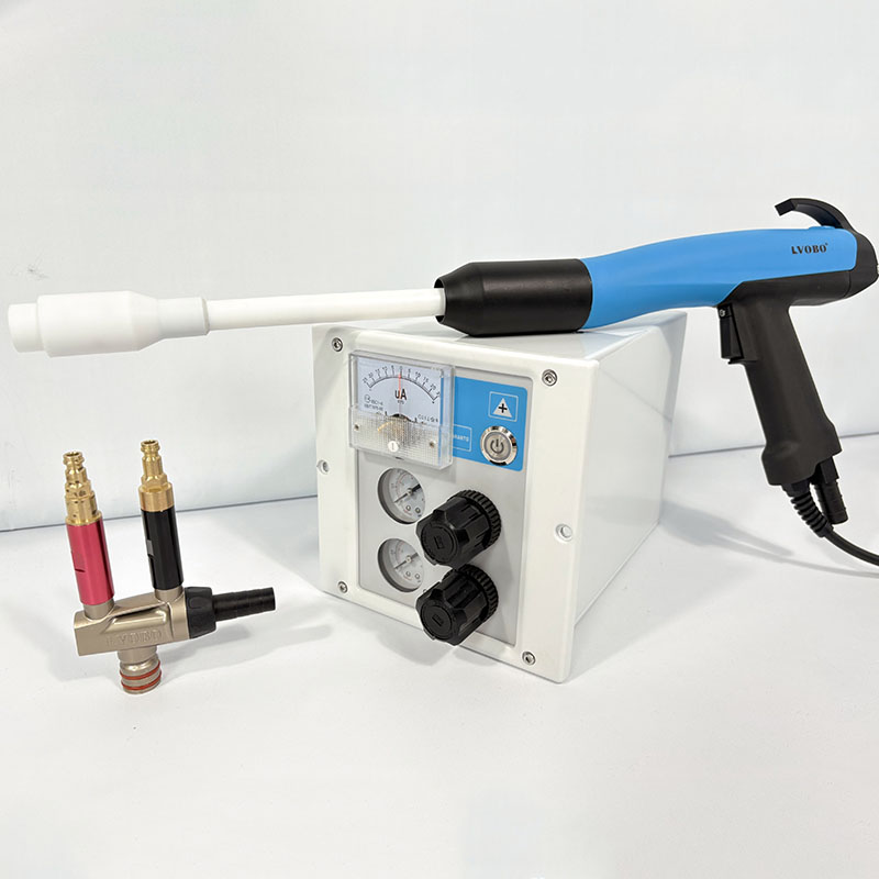 Powder friction static spray gun Powder friction static spray gun