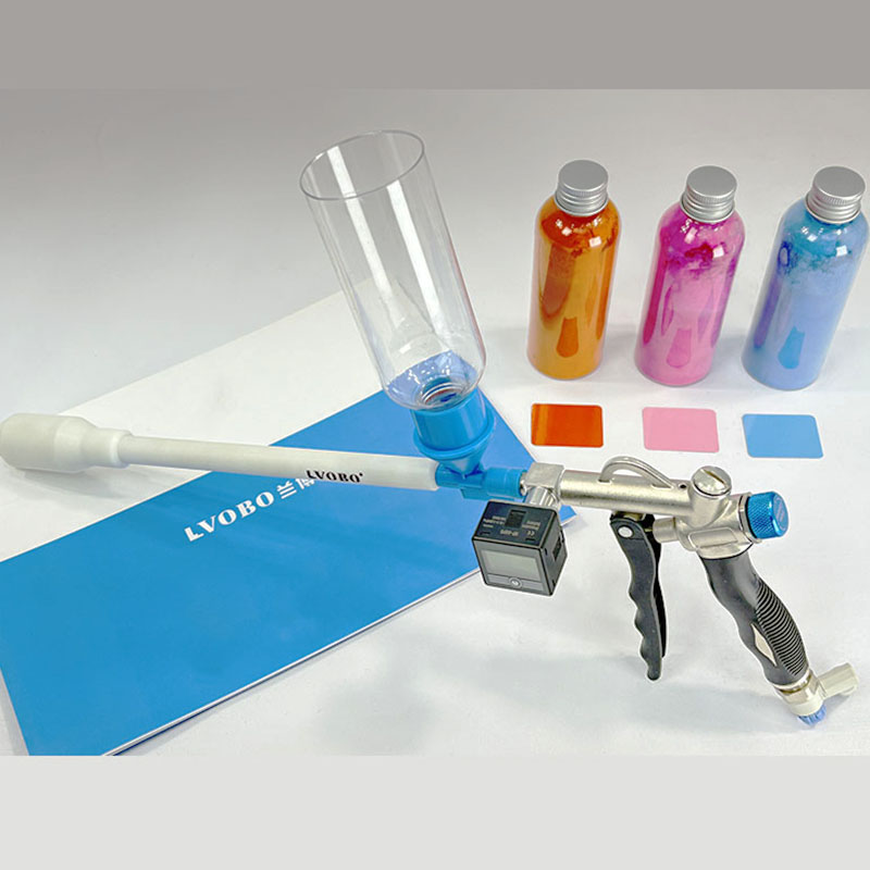 Powder friction electrostatic spray gun