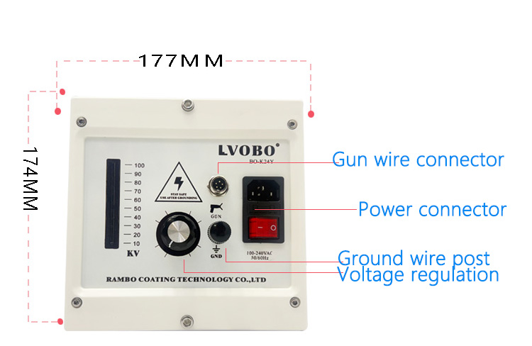Portable Laboratory Electrostatic Powder Spray Gun Portable Laboratory Electrostatic Powder Spray Gun