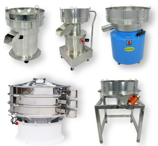 Vibration filtering type of screening machine